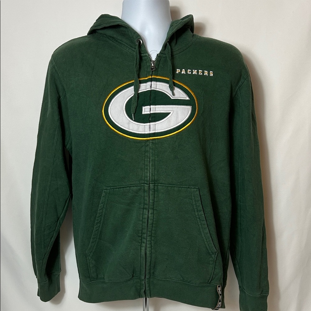 NFL Team Apparel Green Bay Packers Men’s Small Zip Hoodie Football Sweatshirt